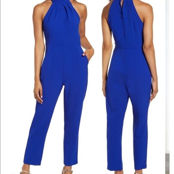 Pleat Mock Neck Jumpsuit JULIA JORDAN - Picture 2 of 7